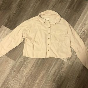 Size S American Eagle Cropped Button-up